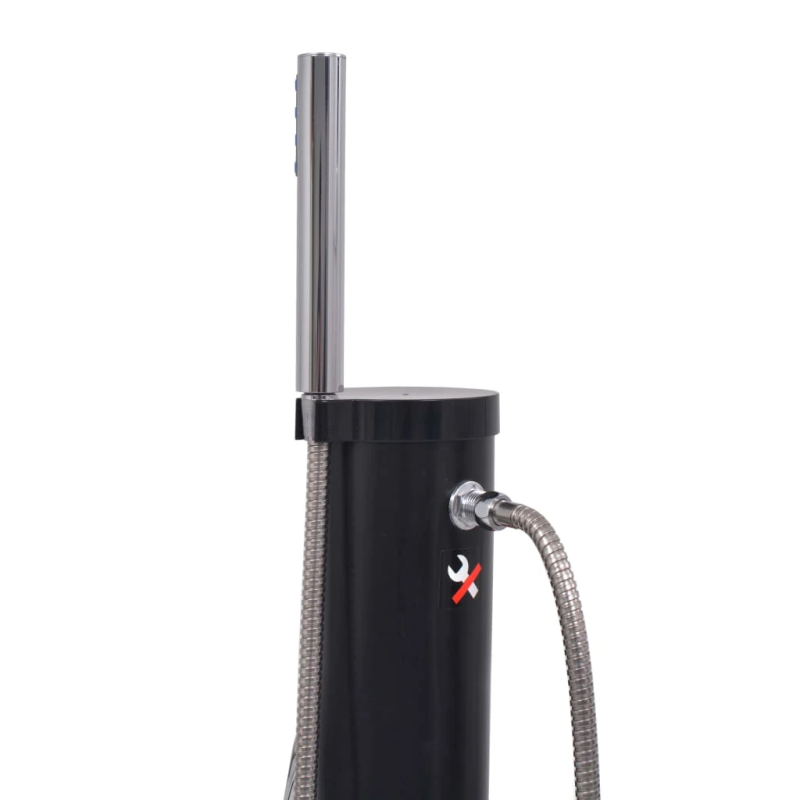 vidaXL solārā duša, 8 L, PVC, tērauds