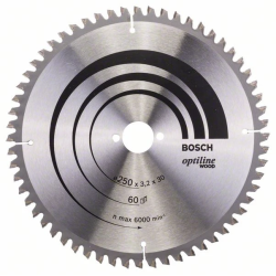 Ripzāģa disks 250x30mm Optiline Wood