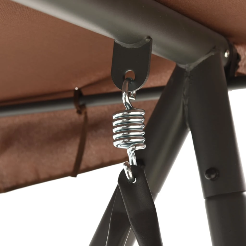 vidaXL āra šūpuļsols ar jumtiņu, brūns