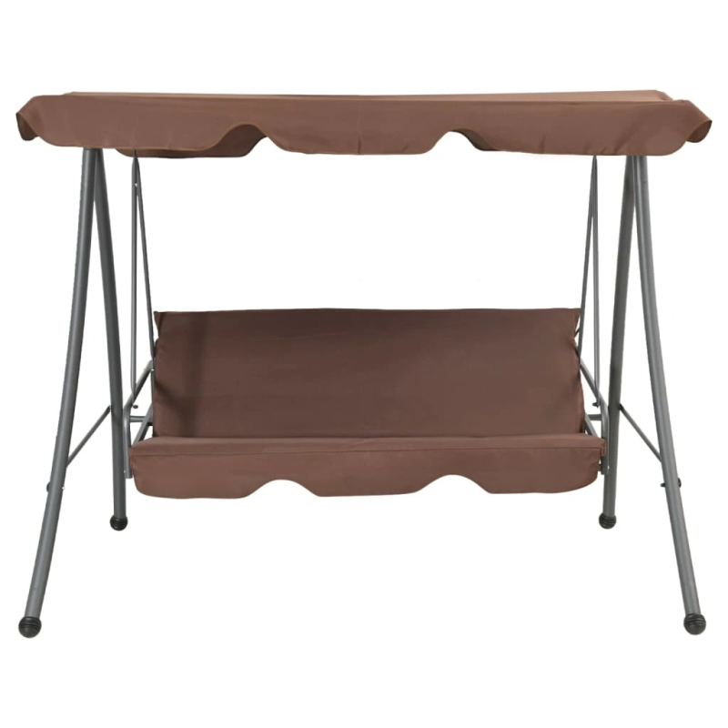 vidaXL āra šūpuļsols ar jumtiņu, brūns