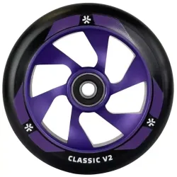 Колесо для самоката UNION Classic V2 Pro Scooter Wheel 110 мм, черное-фиолетовое