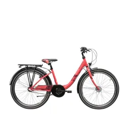 Bērnu velosipēds S´COOL Wave Steel LTD, 24 koraļļu-sarkans