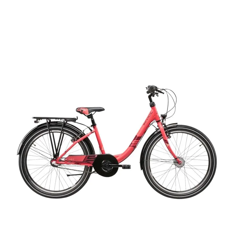 Bērnu velosipēds S´COOL Wave Steel LTD, 24 koraļļu-sarkans