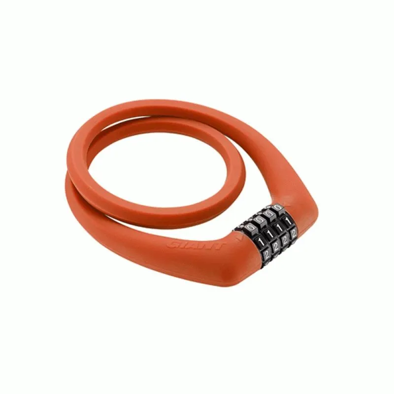 Kabeļu slēdzene GIANT SURELOCK GUMIJAS ORANŽS