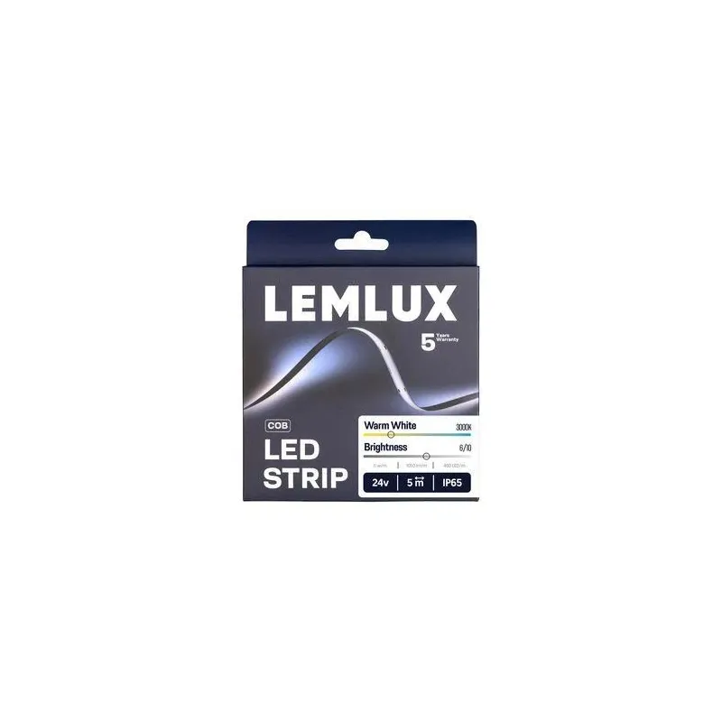 LED Lente LEMLUX COB 5M. 11W-m. 1050LM. 3000K. IP65