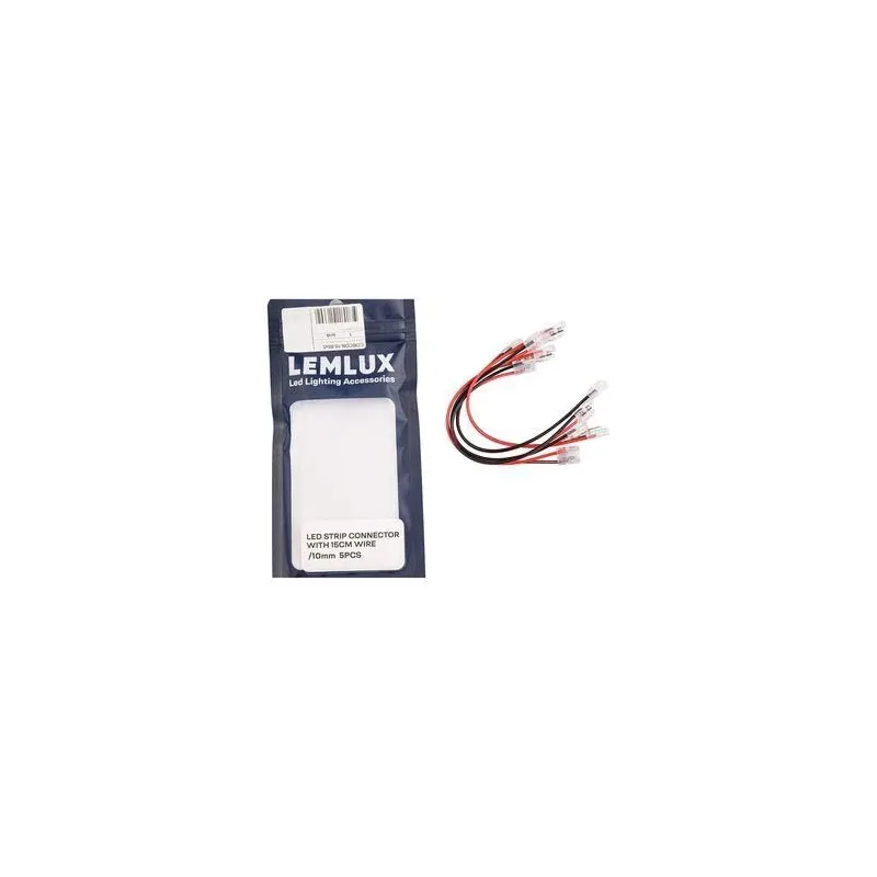 Savienojums led lentai 15cm vads 10mm 5 gab.