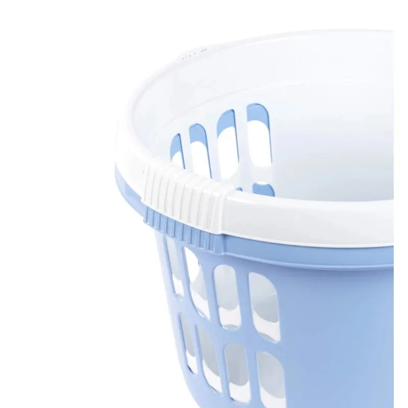 Beldray LA00000174CRNEU7 Set Of 2 Laundry Basket 30L, White-Blue
