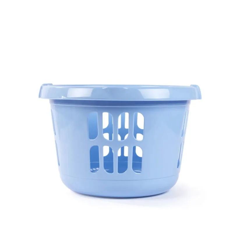 Beldray LA00000174CRNEU7 Set Of 2 Laundry Basket 30L, White-Blue