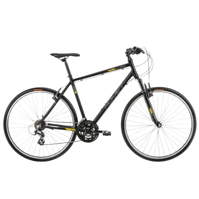 Vīriešu velosipēds ROMET Orkan M, melns-zelts ,XL,