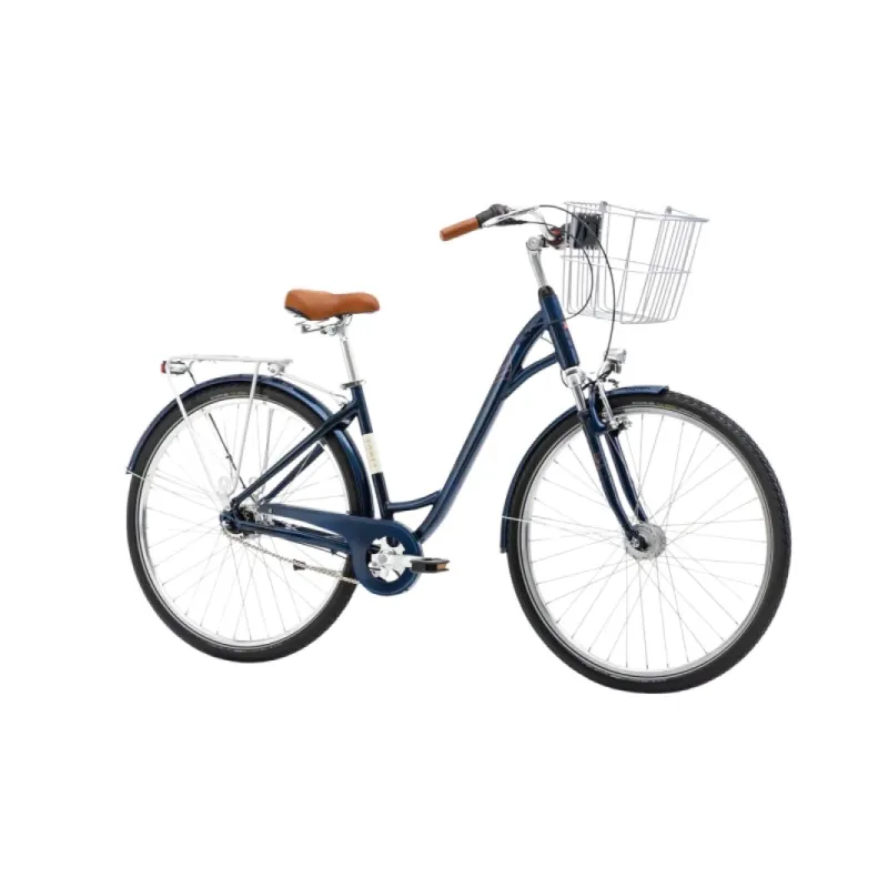 Velosipēds ROMET Art Deco Lux, ar priekšējo grozu, zils ,L,