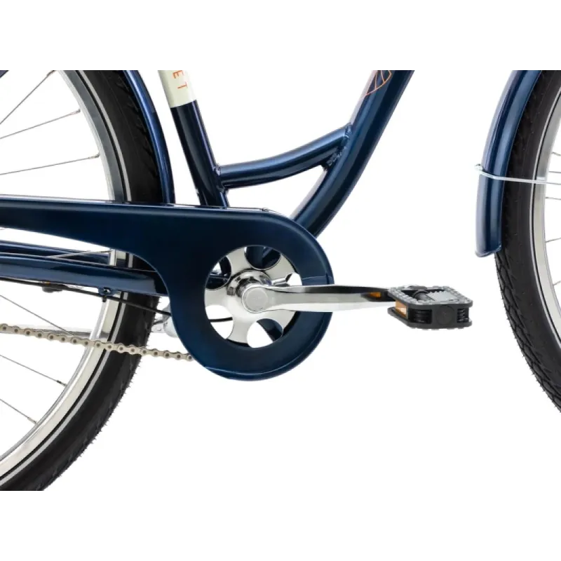 Velosipēds ROMET Art Deco Lux, ar priekšējo grozu, zils ,L,