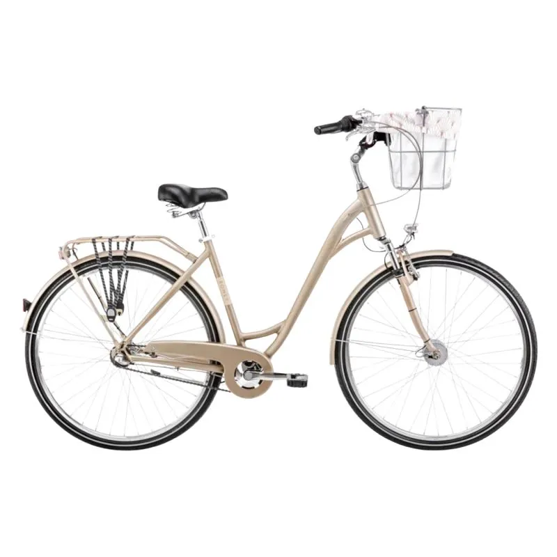 Bicycle ROMET Art Deco Classic, with front basket, beige ,L,