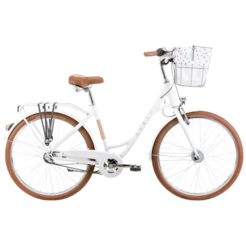 Velosipēds ROMET Pop Art Classic 26, balts + priekšējais grozs