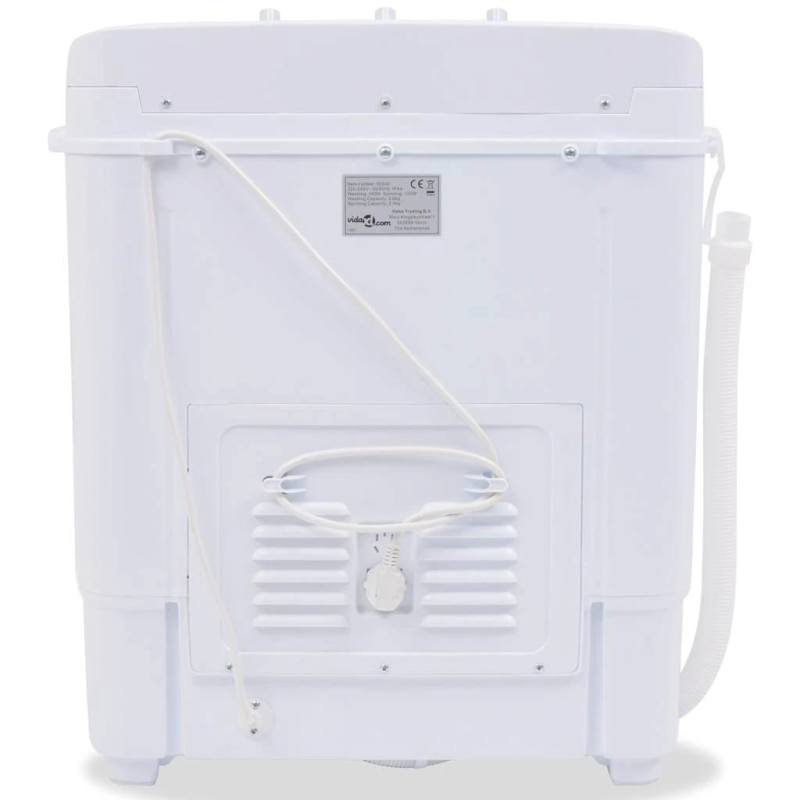 vidaXL mini veļasmašīna, 5,6 kg, divi kubli