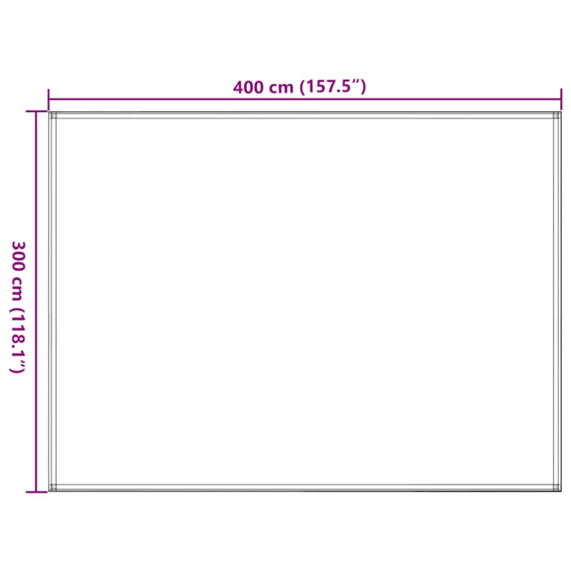 vidaXL telts paklājs, 300x400 cm, antracītpelēks