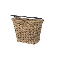 Velosipēda priekšējais grozs Basil Bremen Rattan Look KF, Seagrass, gaiši brūns