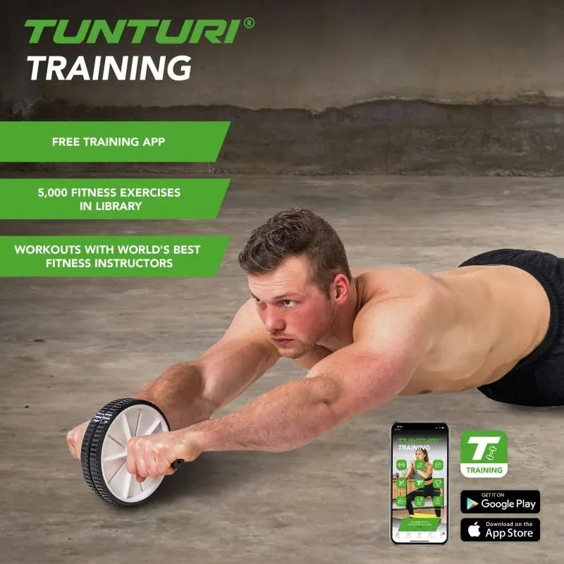 TUNTURI Double Exercise Wheel vēdera muskuļiem