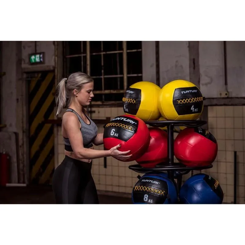 Pildīta bumba Tunturi Wall Ball 6 kg, sarkana