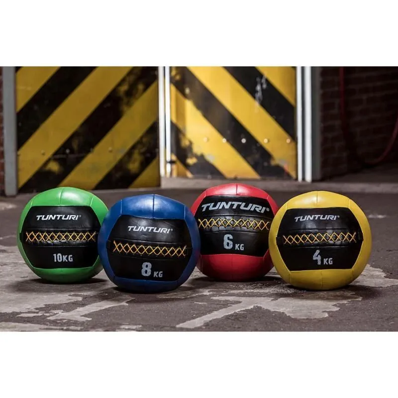 Pildīta bumba Tunturi Wall Ball 6 kg, sarkana