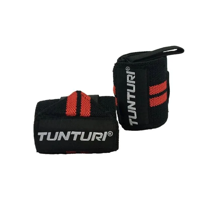 Rokas siksnas Tunturi Wrist Wraps, sarkans