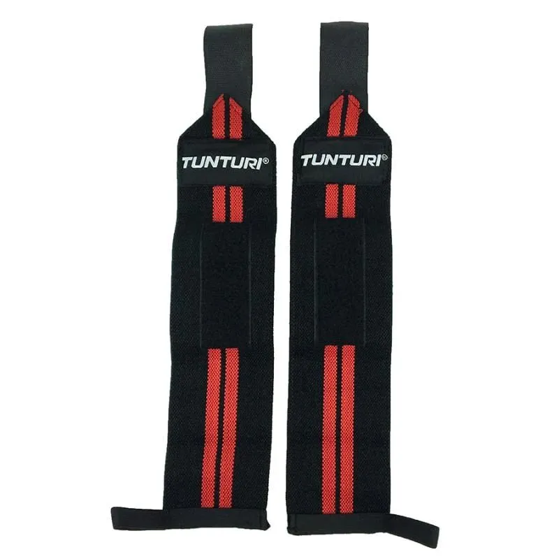 Rokas siksnas Tunturi Wrist Wraps, sarkans