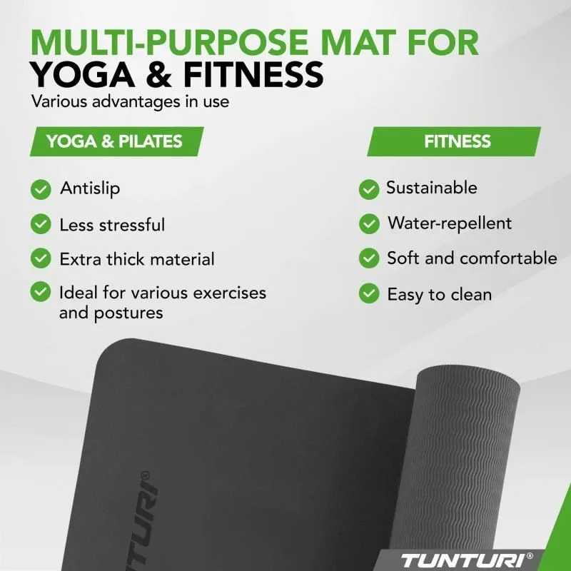 Jogas paklājiņš Tunturi Yogamat 8mm, melns