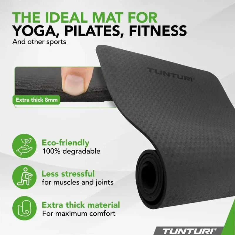 Jogas paklājiņš Tunturi Yogamat 8mm, melns
