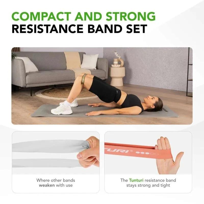 TUNTURI Mini Resistance Band Set, 5 gab