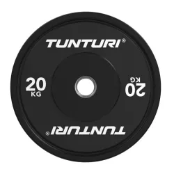 Svaru disks TUNTURI Platinum Bumper Plate, melns, 50 mm, 20 kg