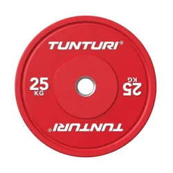 Svaru disks TUNTURI Platinum Bumper Plate, sarkans, 50 mm, 25 kg