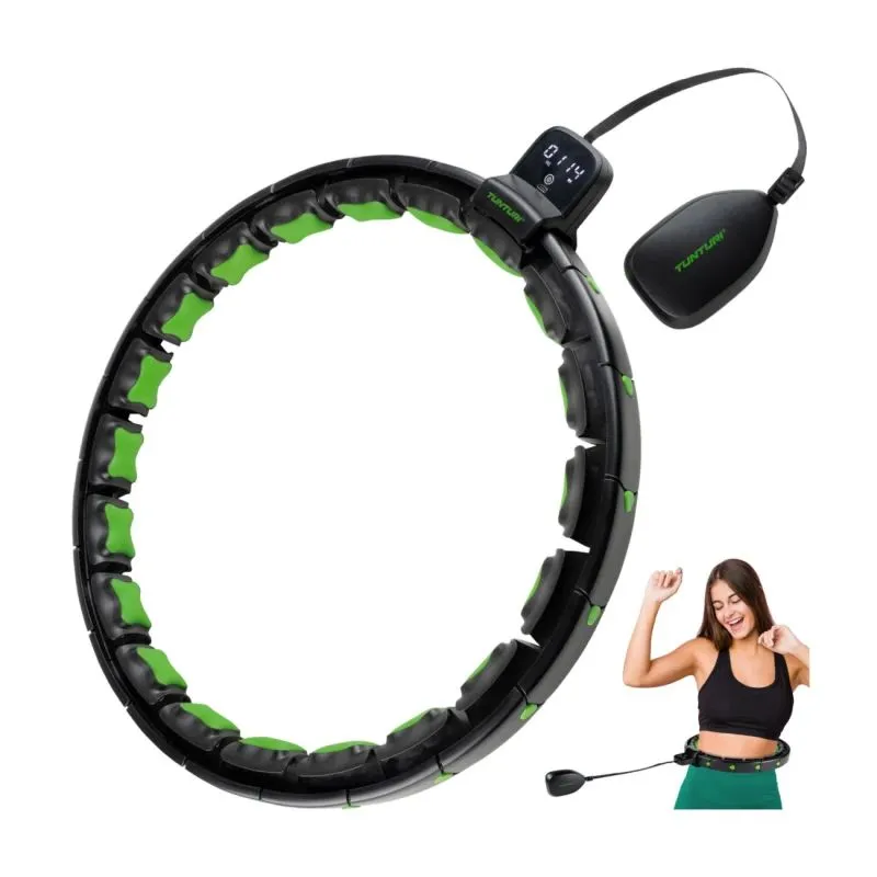Regulējama hula stīpa ar svaru TUNTURI Smart Adjustable Hula Hoop iesk. Displejs