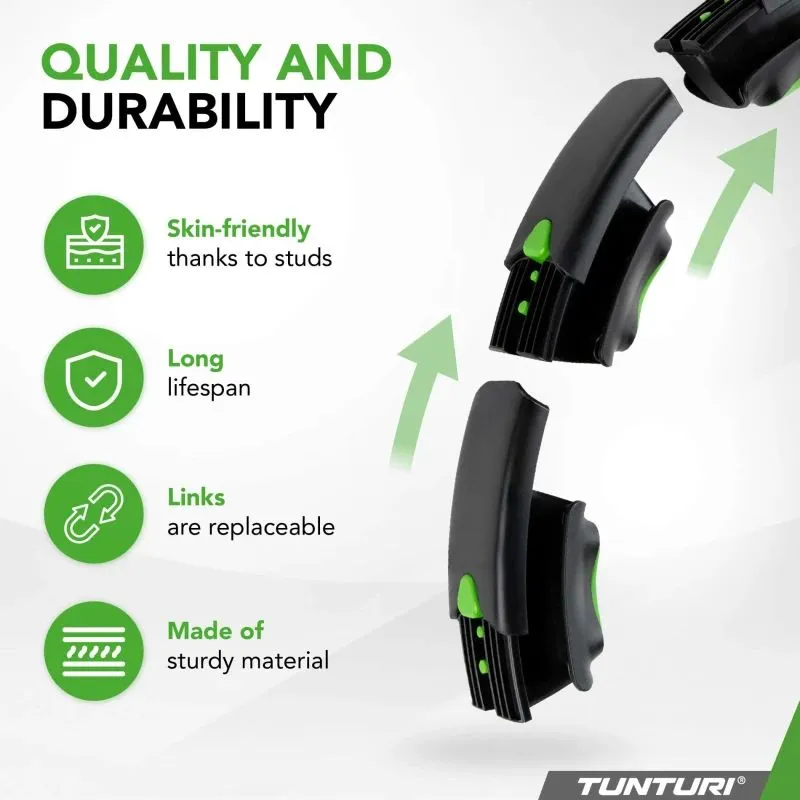 Regulējama hula stīpa ar svaru TUNTURI Smart Adjustable Hula Hoop iesk. Displejs