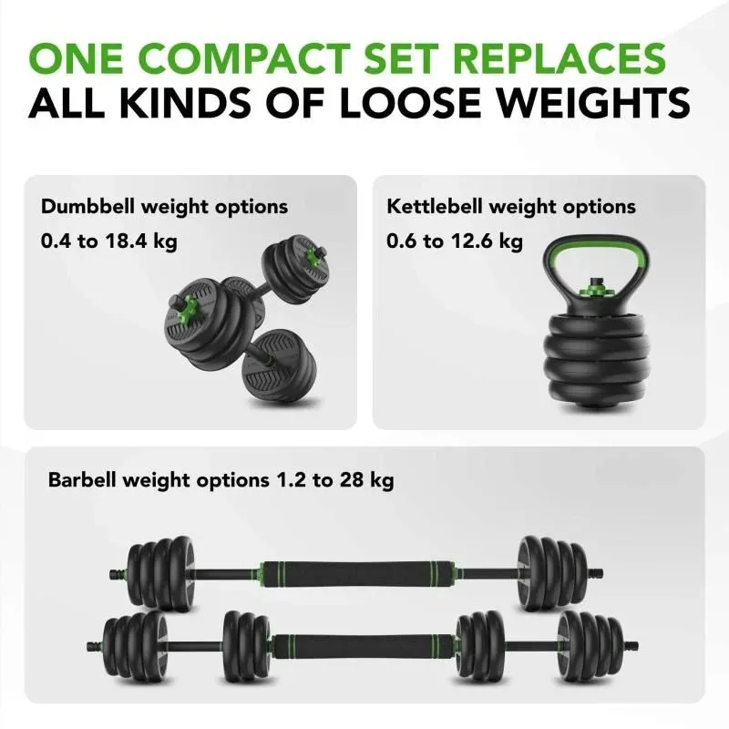 Strength training set TUNTURI Barbell & Dumbbell Set 28 kg