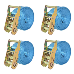 vidaXL kravu stiprināšanas siksna ar sprūdratu, 4 gab., 2 t, 6mx38 mm