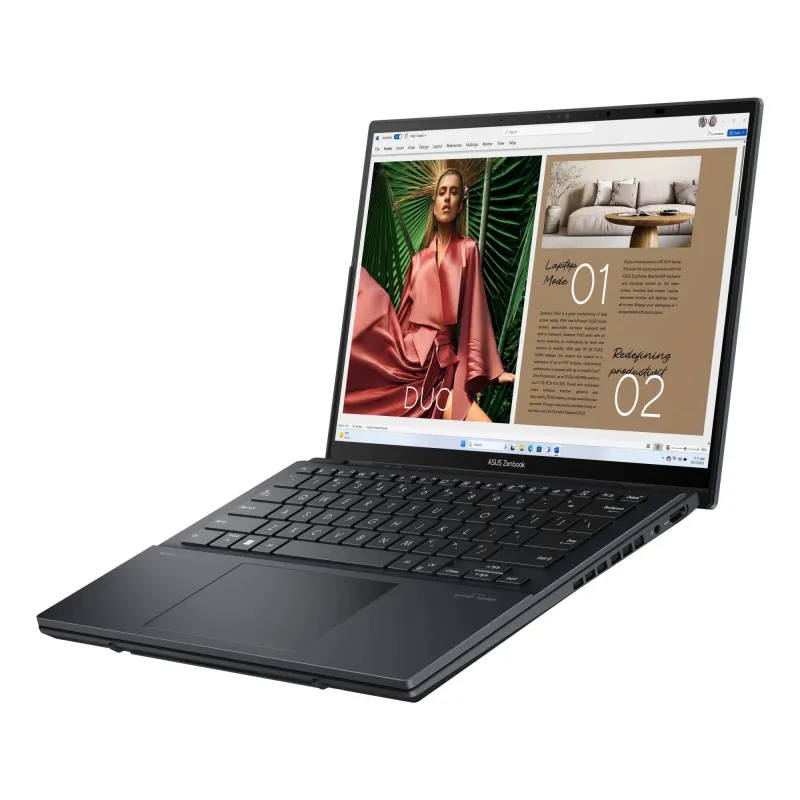 Notebook-ASUS-ZenBook Series-DUO-UX8406CA-PZ009W-CPU Core Ultra-U9-285H-2900 MHz-14-Touchscreen-2880x1800-RAM 32GB-LPDDR5x-SSD