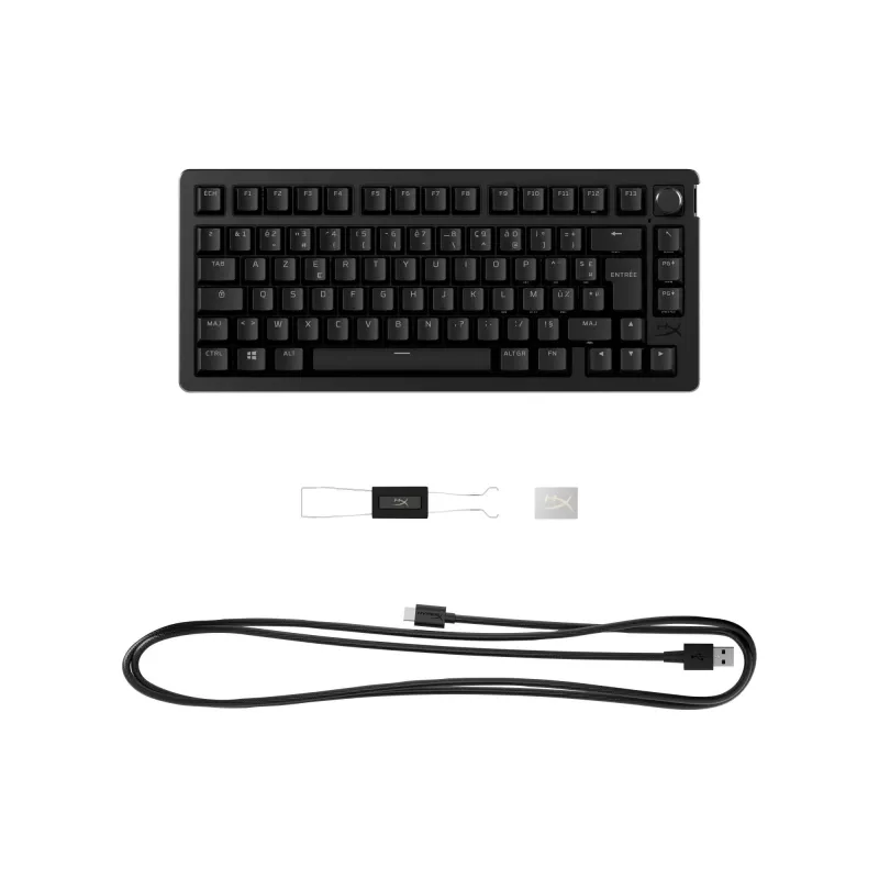 Keyboard alloy rise 75 s black-7g7a4aaaba hyperx