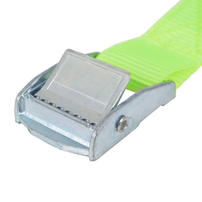 vidaXL spriegošanas siksna, 10 gab., 0,25 t, 5mx25mm, zaļa