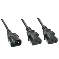 Cable power c14 to 2 x c13-1m 30363 lindy