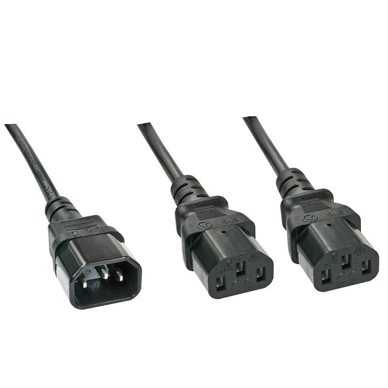 Cable power c14 to 2 x c13-1m 30363 lindy