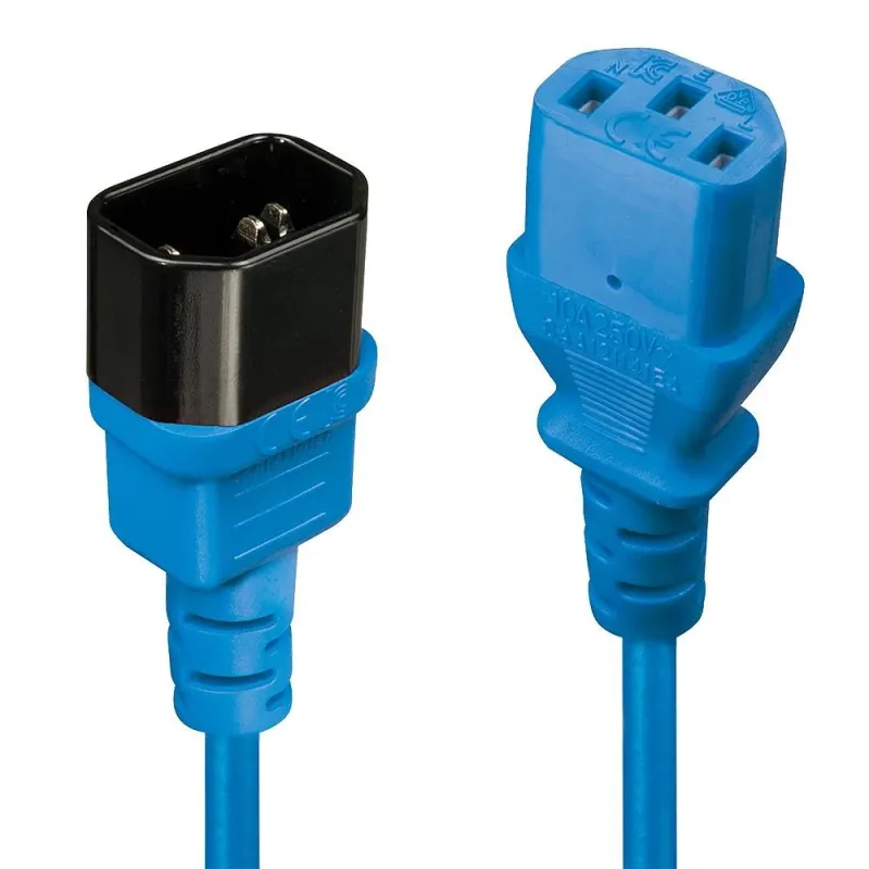 Cable power iec extension 1m-blue 30471 lindy