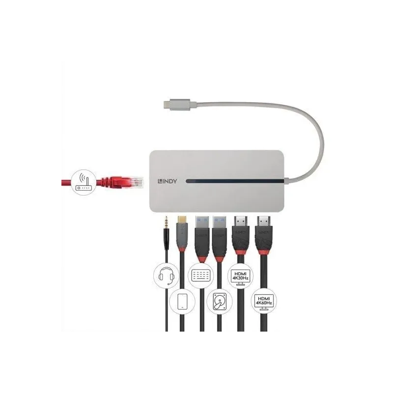 I-o docking station usb-c-mini dual 4k 43360 lindy