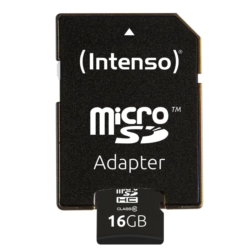 Memory micro sdhc 16gb c10-w-adapter 3413470 intenso