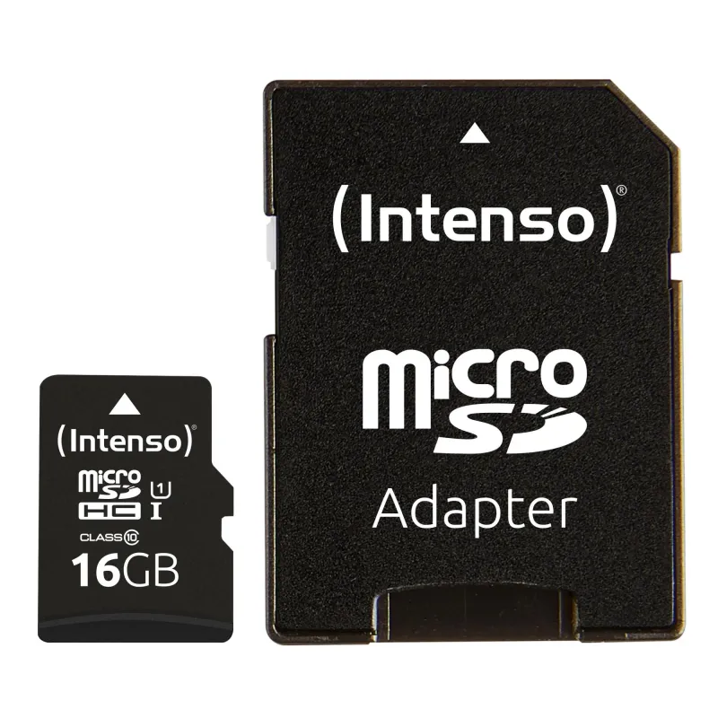 Memory micro sdhc 16gb uhs-i-w-adapter 3423470 intenso