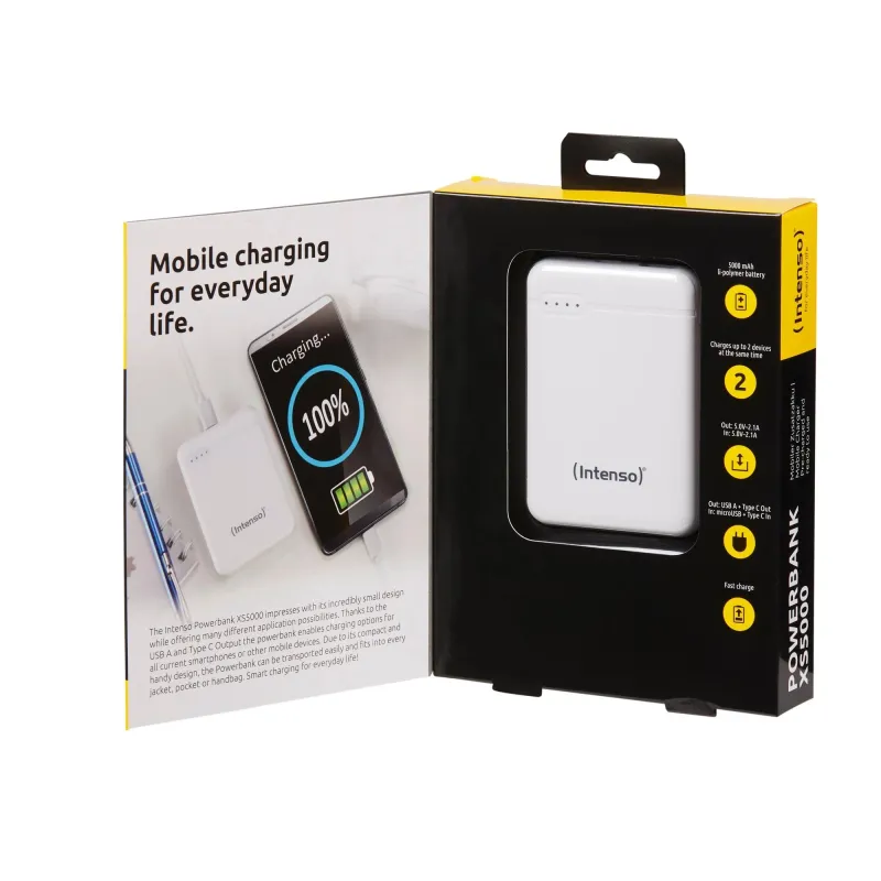 Power bank usb 5000mah-white 7313522 intenso
