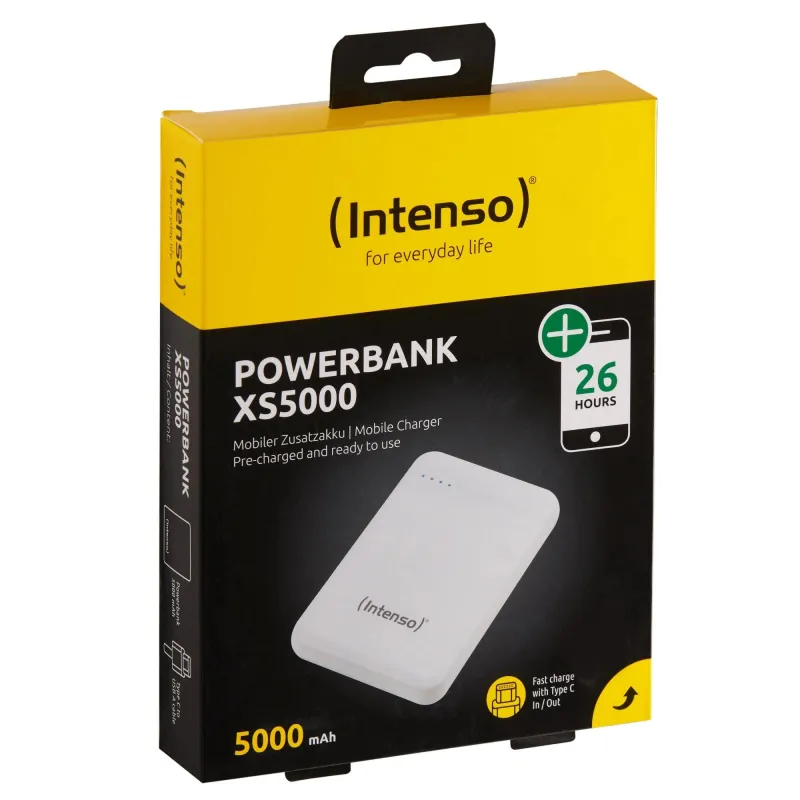 Power bank usb 5000mah-white 7313522 intenso