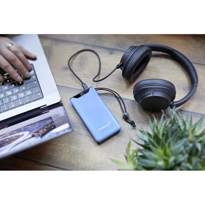 Power bank usb 10000mah qc3.0-blue f10000 7332035 intenso