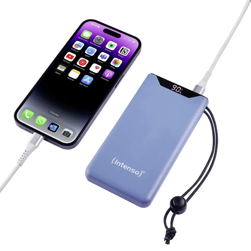 Power bank usb 10000mah qc3.0-blue f10000 7332035 intenso