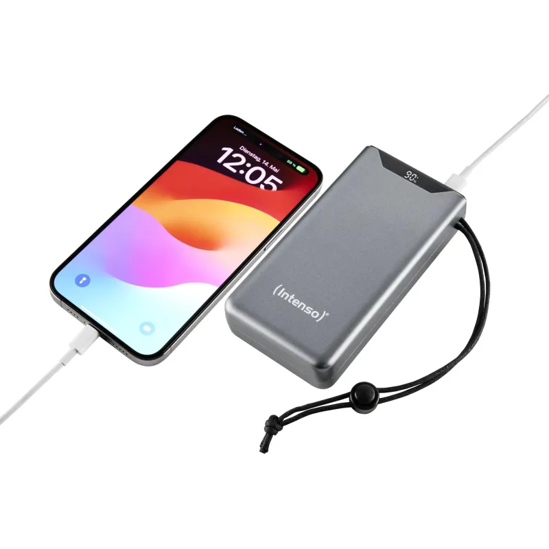 Power bank usb 20000mah qc3.0-grey f20000 7332054 intenso