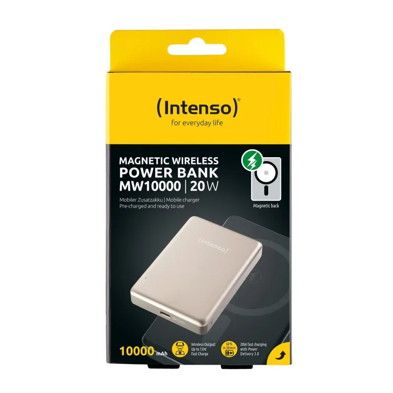 Power bank usb 10000mah mag-champagne 7344031 intenso