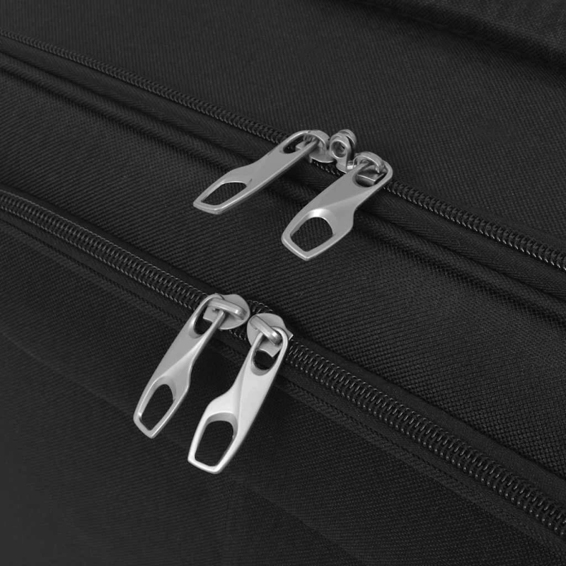 vidaXL koferis ar riteņiem, melns